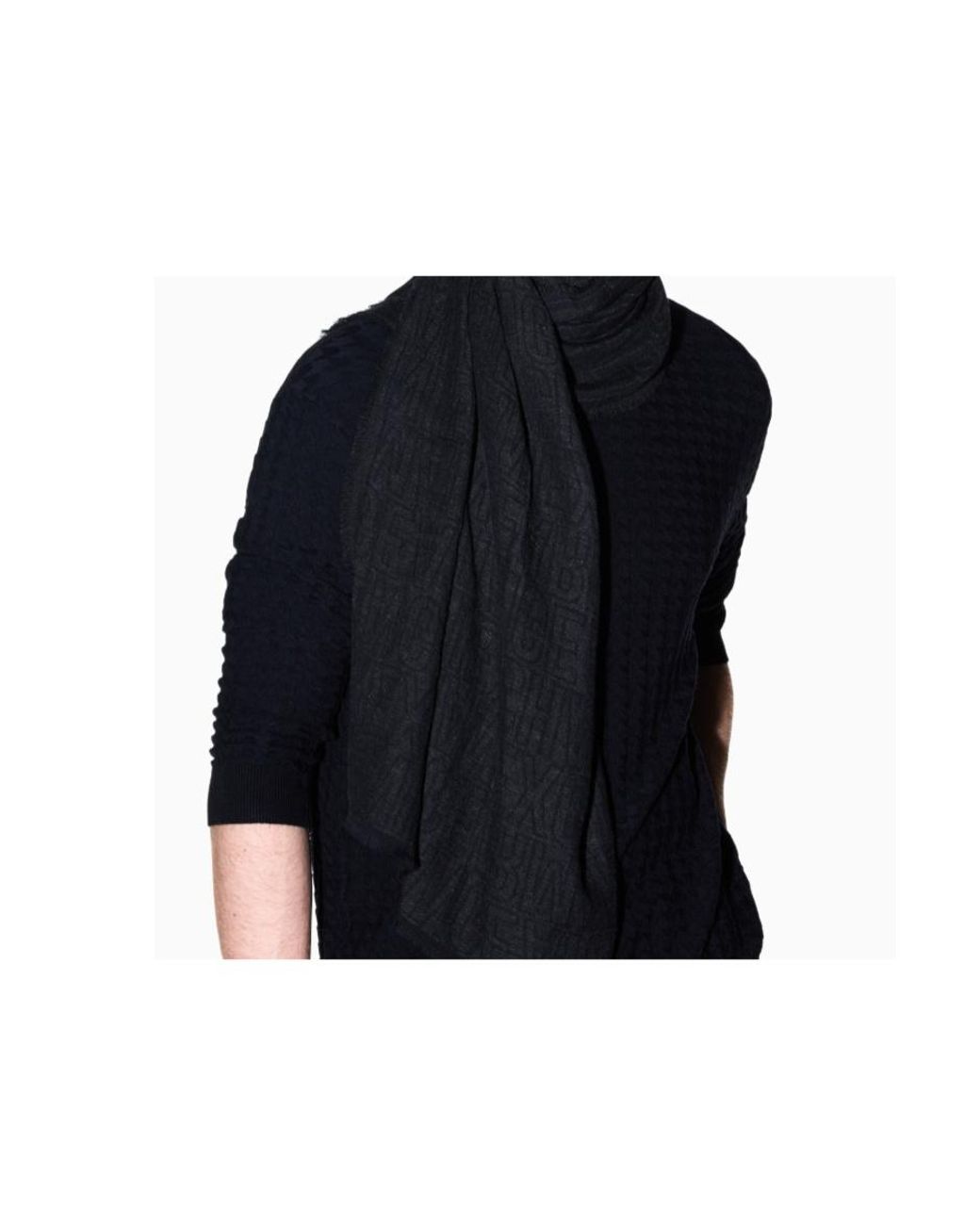 ARMANI EXCHANGE Black Scarf for men