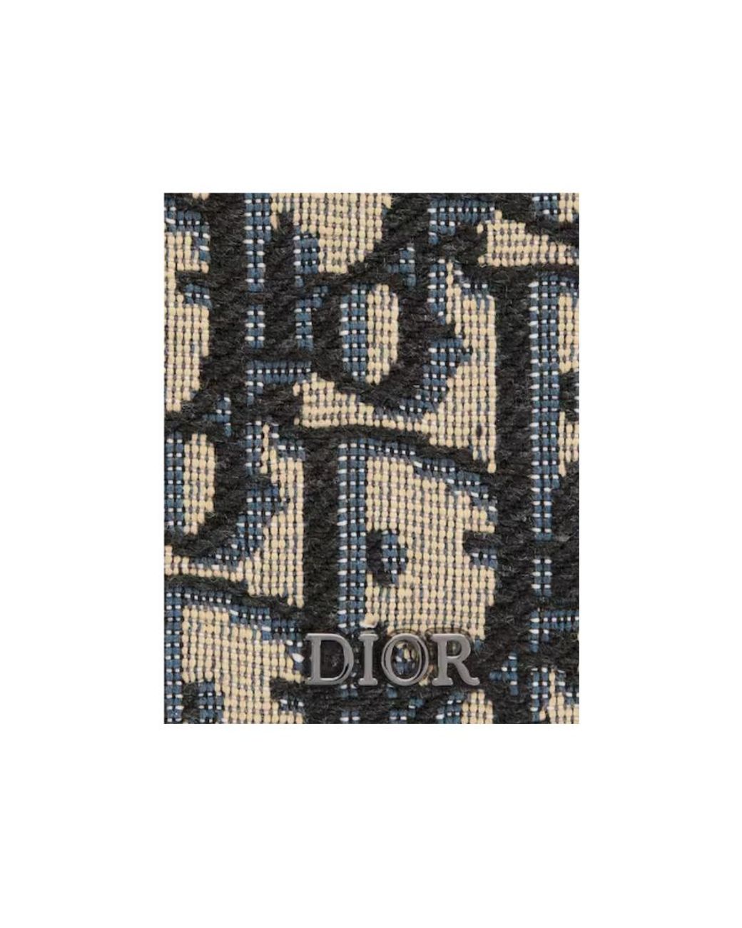 Dior Gray Zipped Card Holder for men