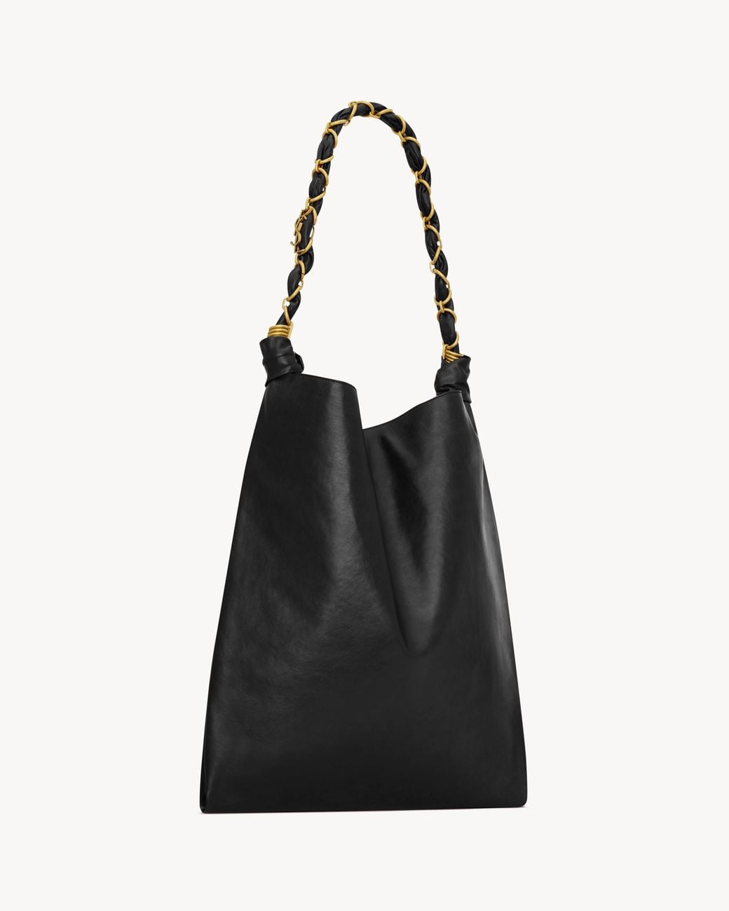 Saint Laurent Black Amalia Logo Plaque Shoulder Bag
