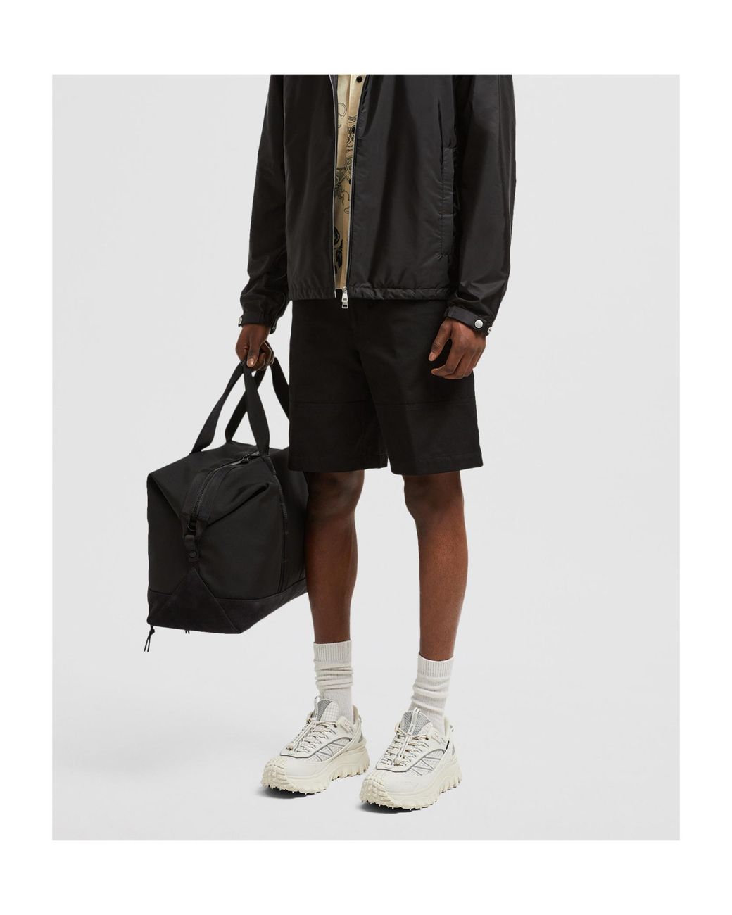 Moncler Black Denim Shorts for men