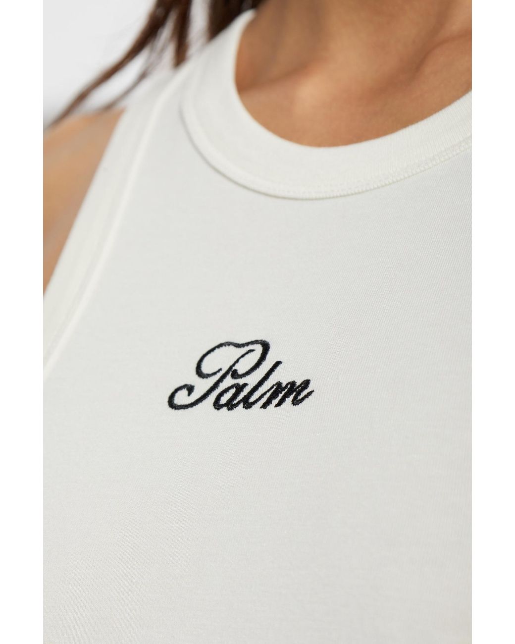 Palm Angels White Sleeveless Vest
