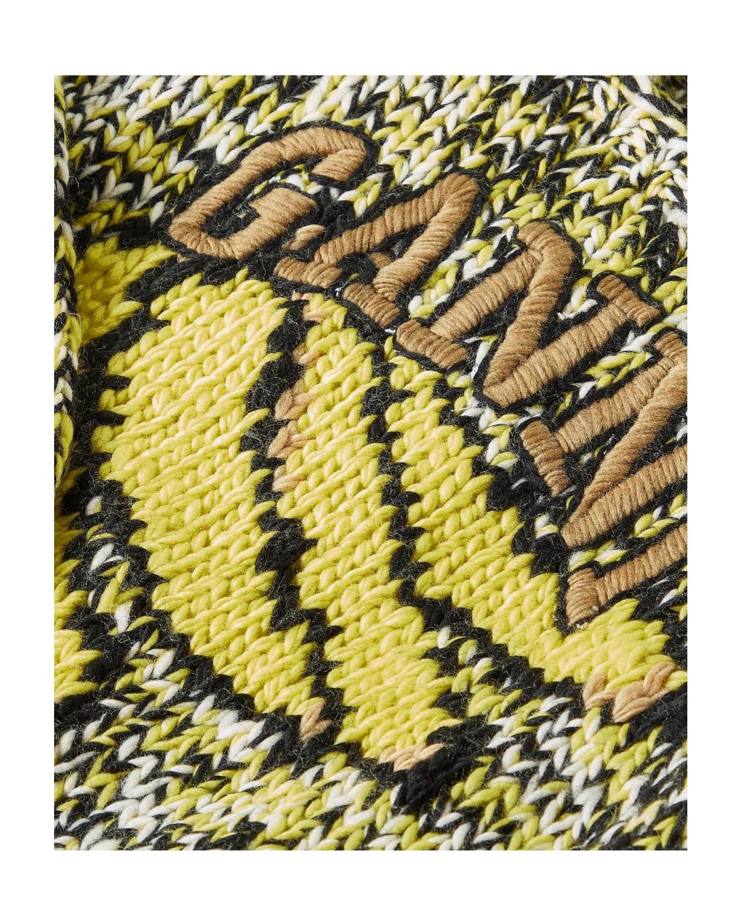 Ganni Yellow Crew Neck Knitted Top