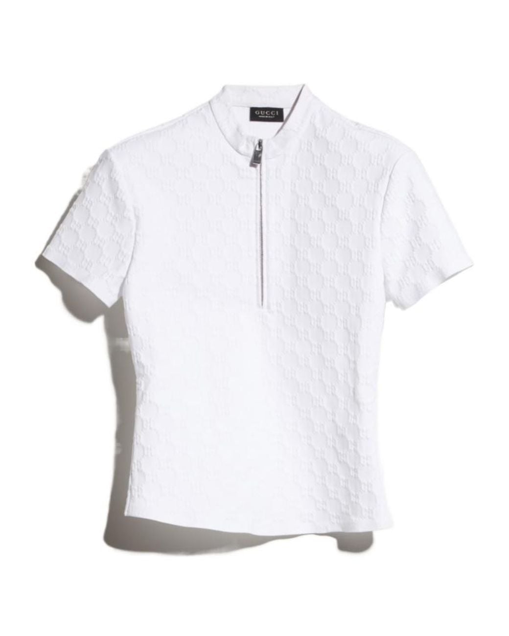 Gucci White Gg Jersey Jacquard T-Shirt