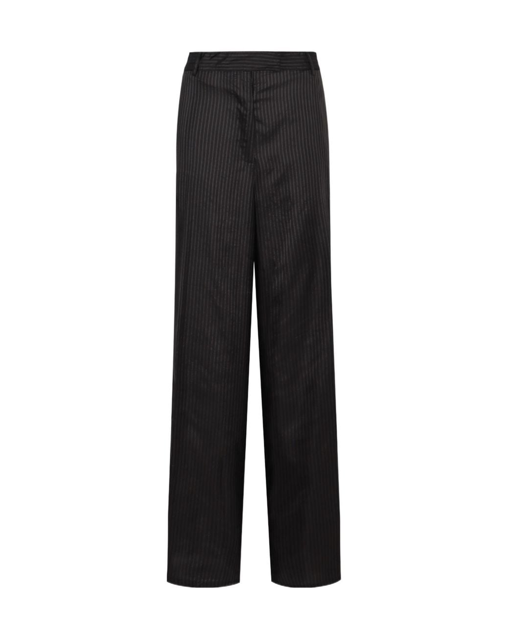 Dries Van Noten Purple Striped Wide-Leg Trousers