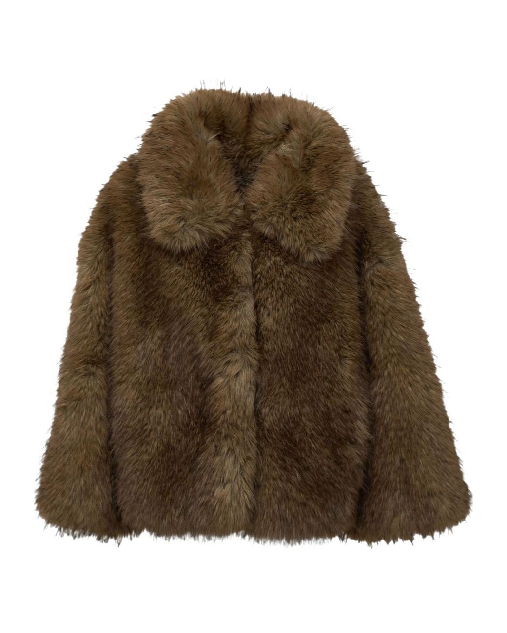 Essentiel Antwerp Brown Kastanje Faux Fur Coat