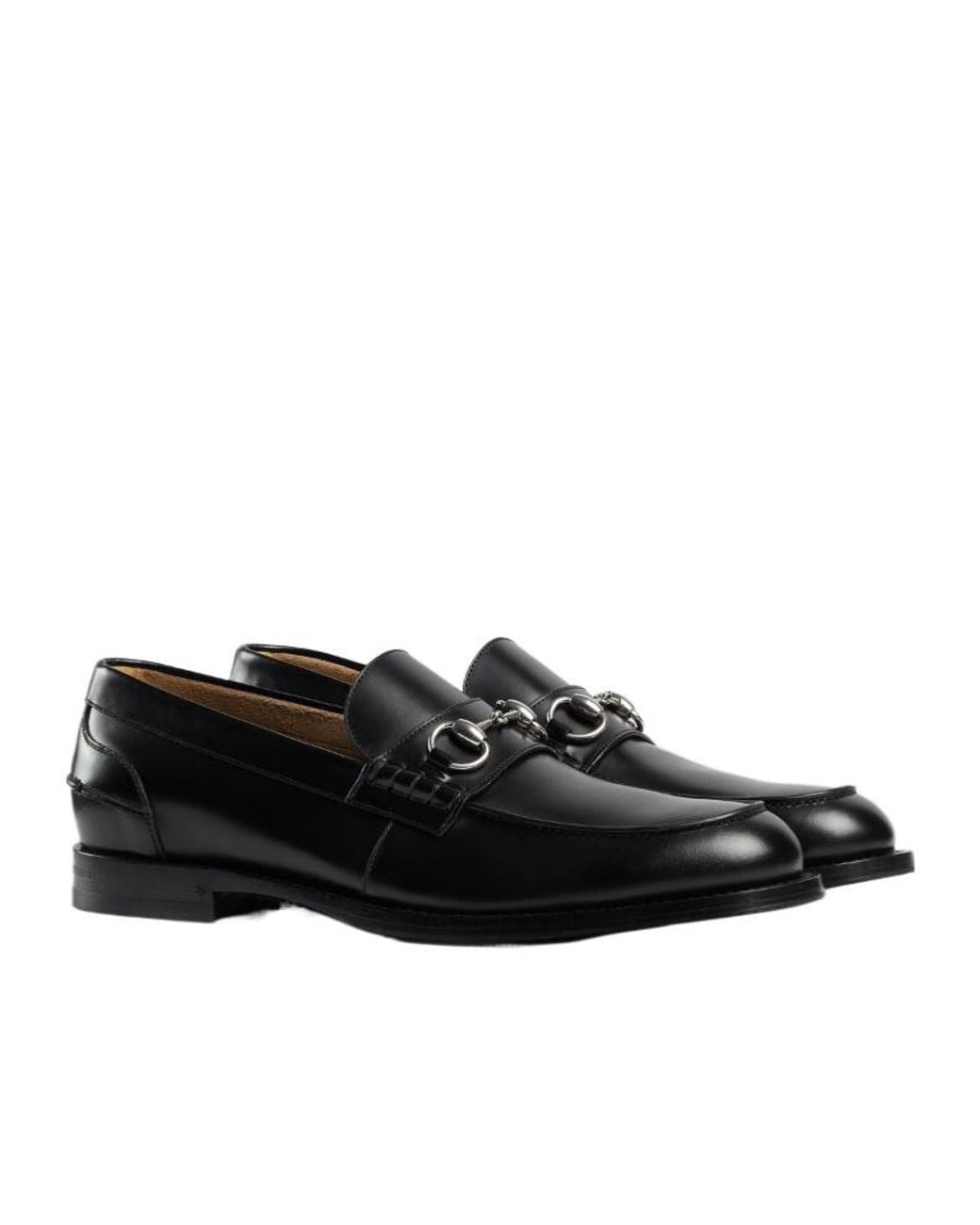 Gucci Black Elegant Low-Cut Loafer With Horsebit for men