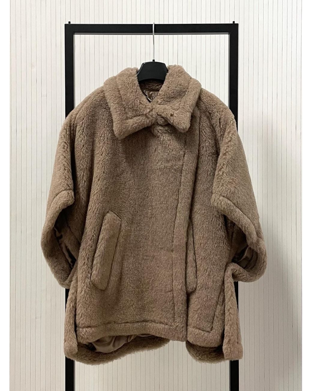 Max Mara Brown Cashmere Teddy Bear Cape