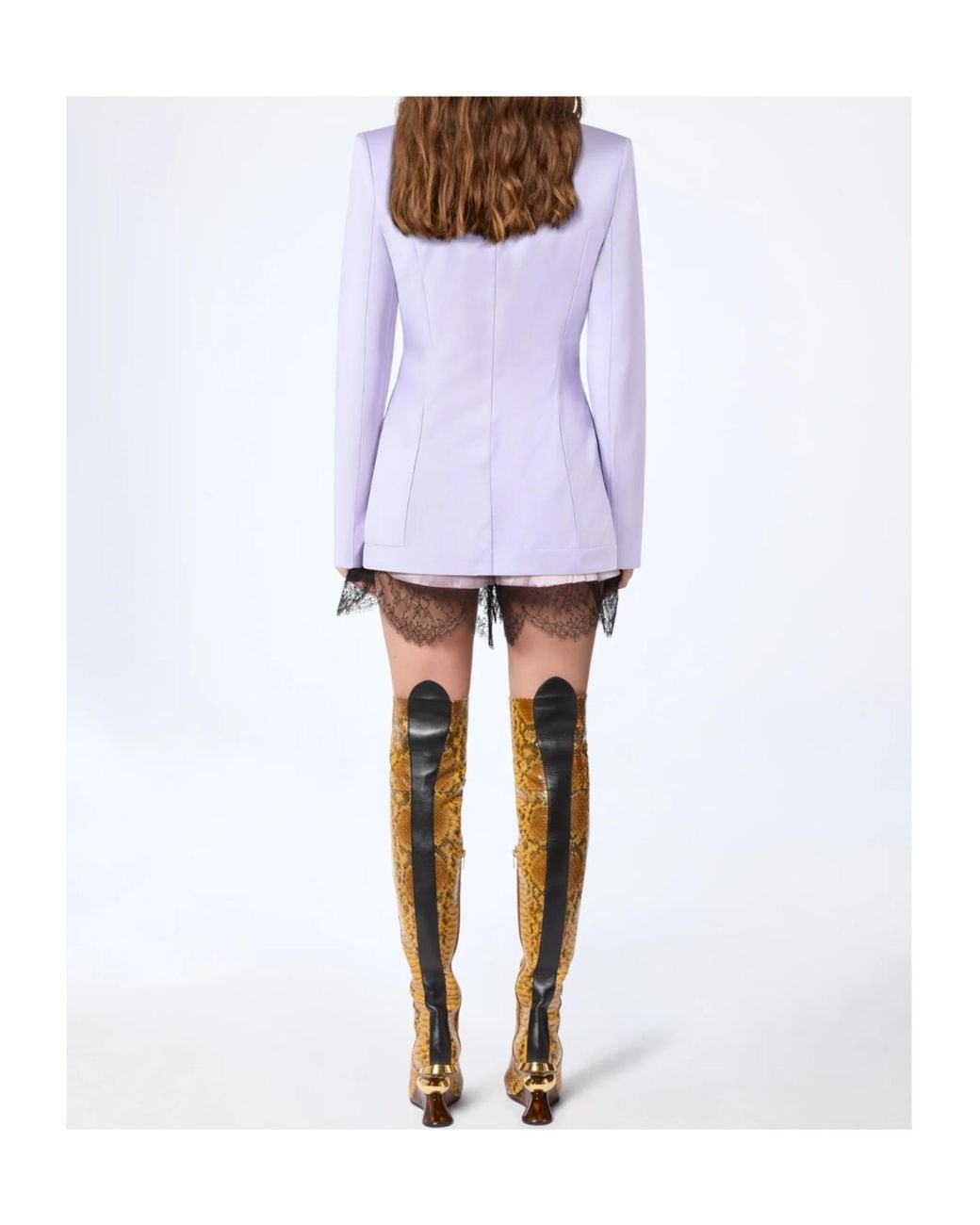 Nina Ricci Purple Crepe Satin Blazer