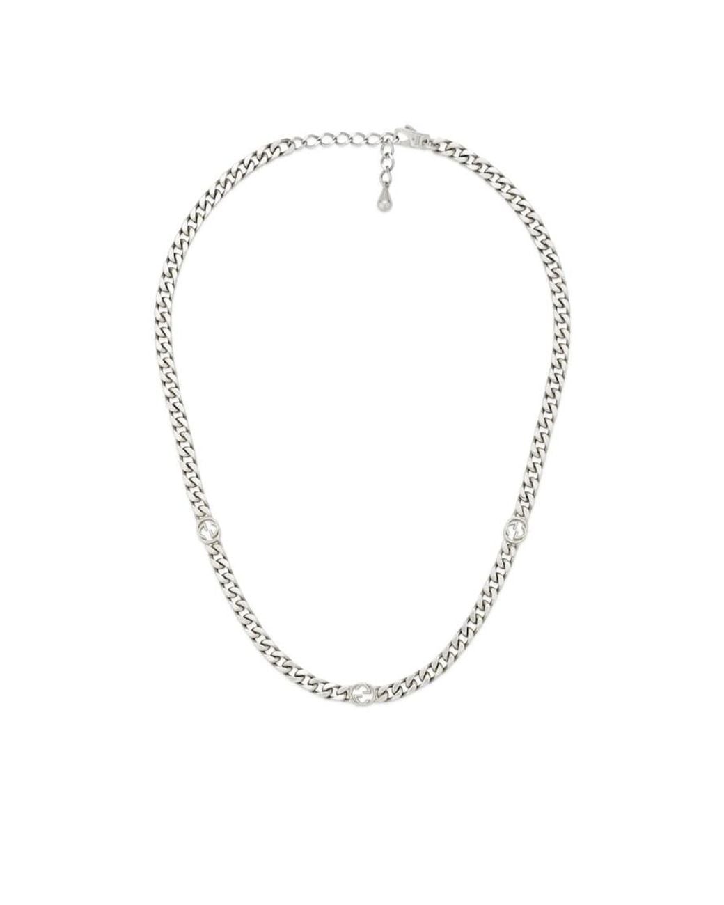 Gucci Metallic Interlokcing Necklace for men
