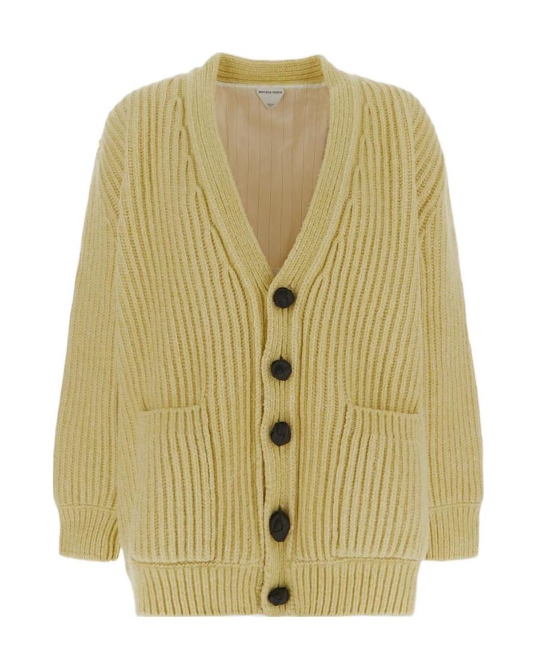 Bottega Veneta Green V-Neck Knit Cardigan