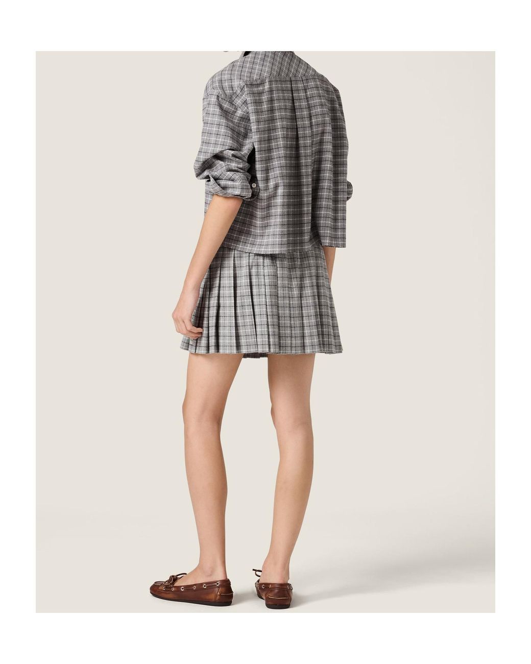 Miu Miu Gray Flannel Skirt