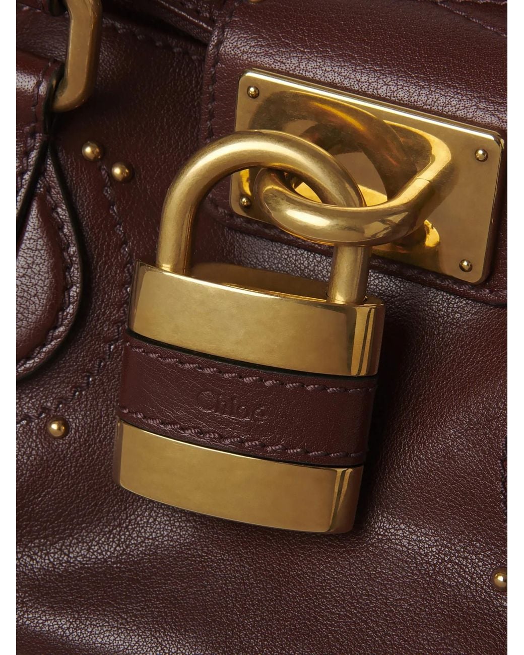 Chloé Brown Chloé Paddington Padlock Shoulder Bag