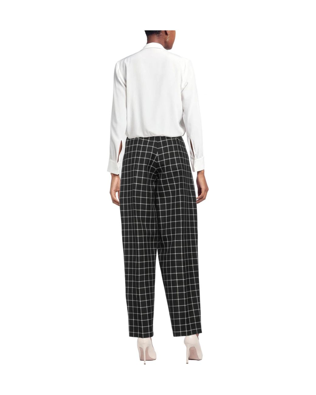 Marni Black Plaid Wool Trousers