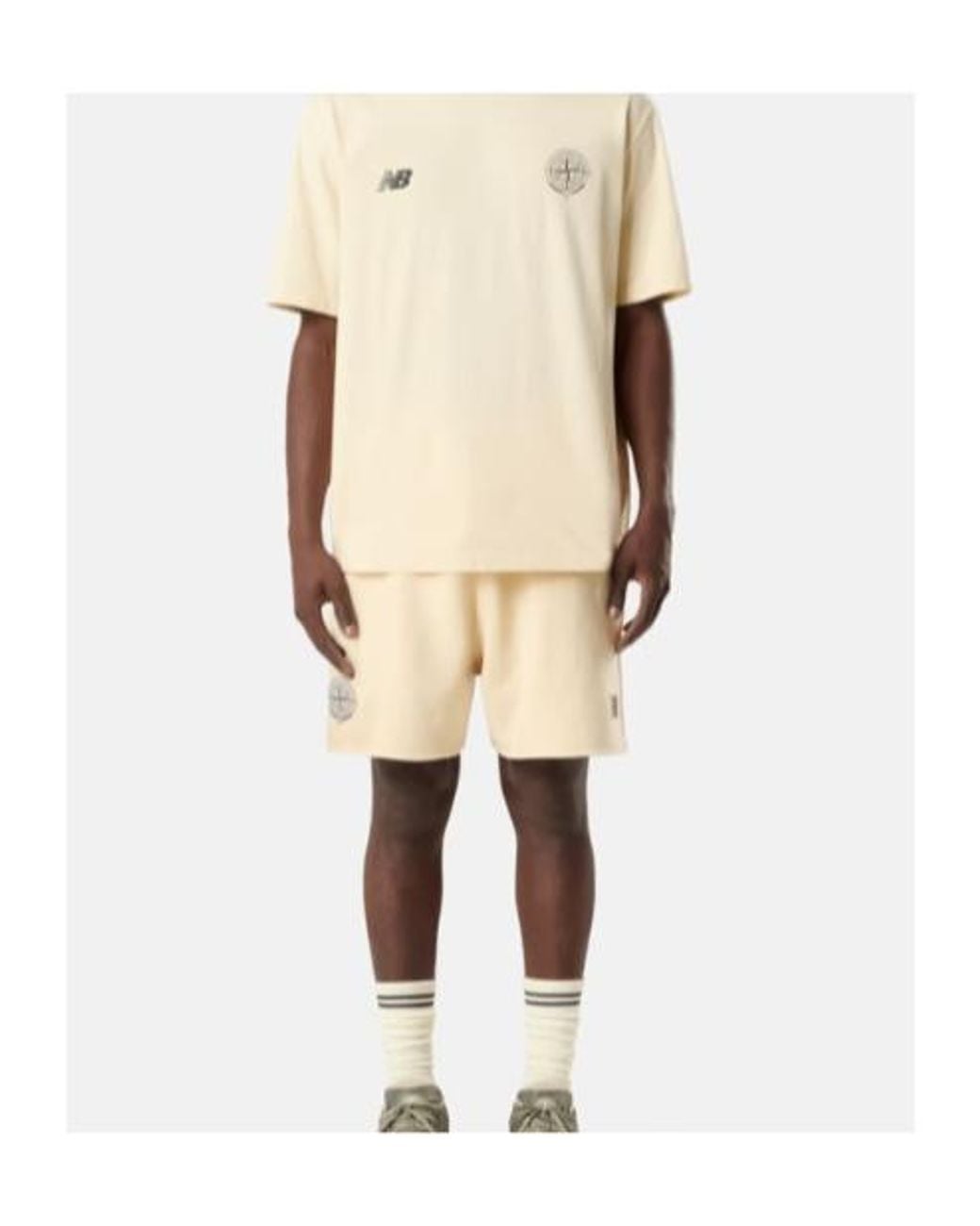 Stone Island Natural Loose-Wide-Leg-Fit Shorts With Drawstring Waistband for men