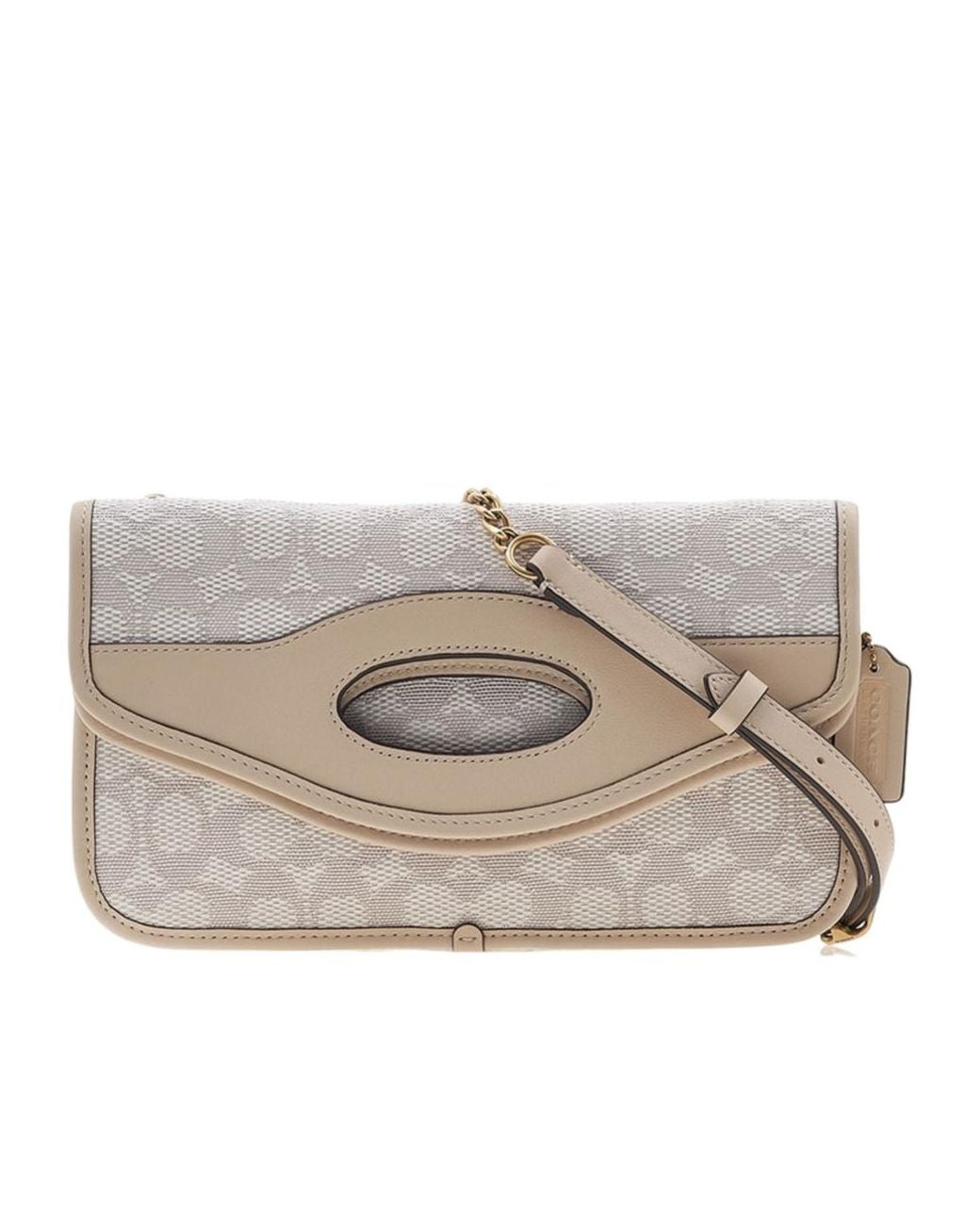 COACH Gray Logo Cross-Body Bag
