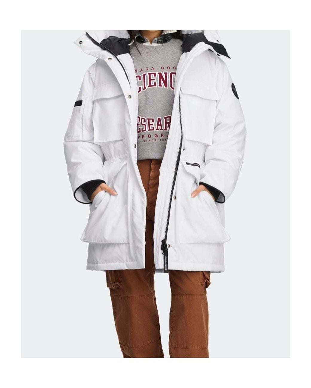 Canada Goose White Erie Disc Down Jacket