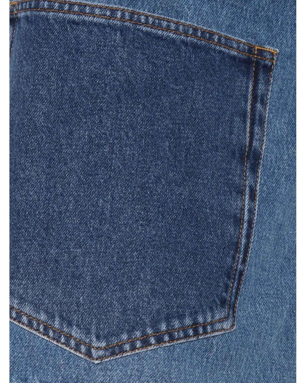 Philosophy Di Lorenzo Serafini Blue Patchwork Denim Wrap Skirt