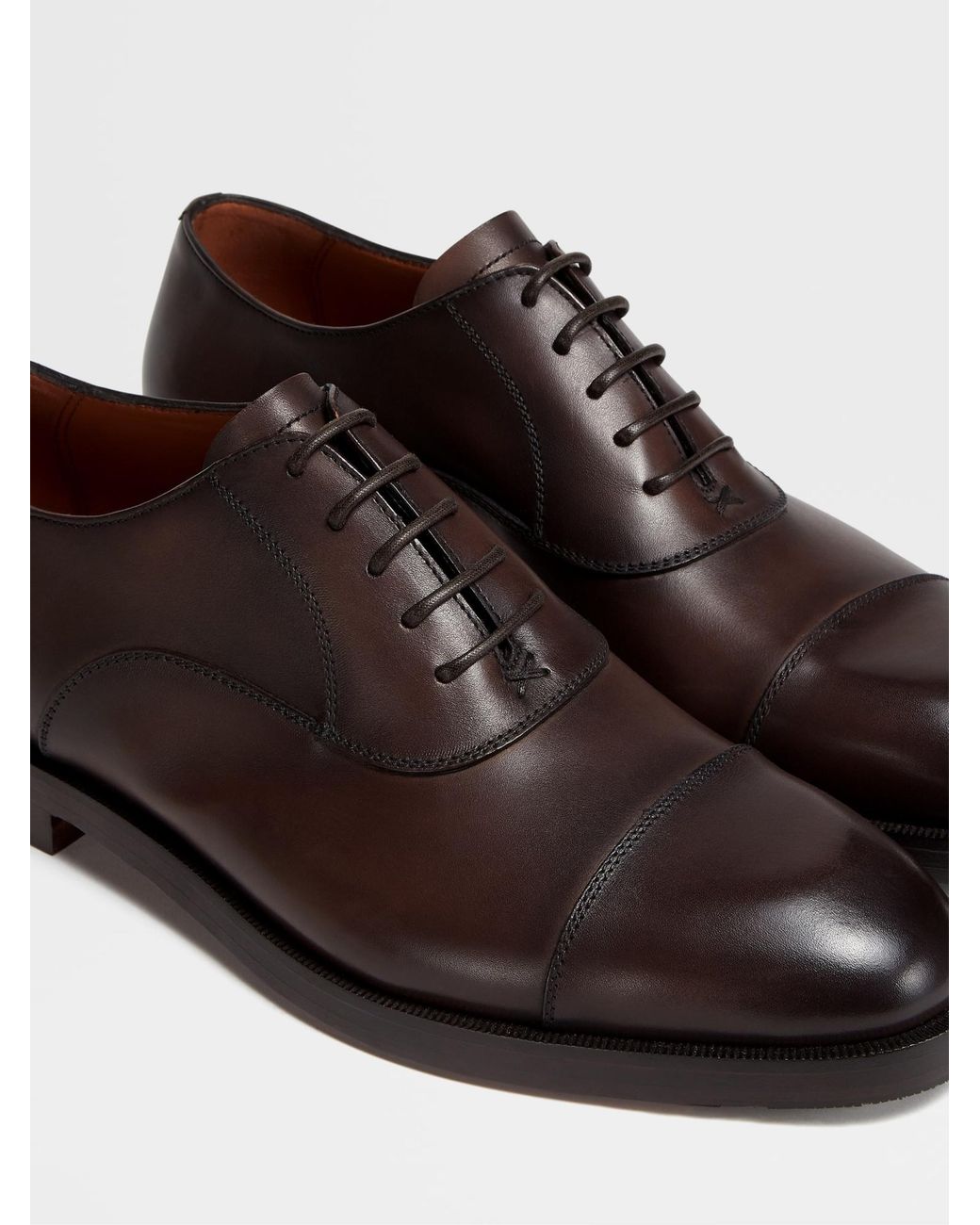 Zegna Black Torino Oxford Shoes for men