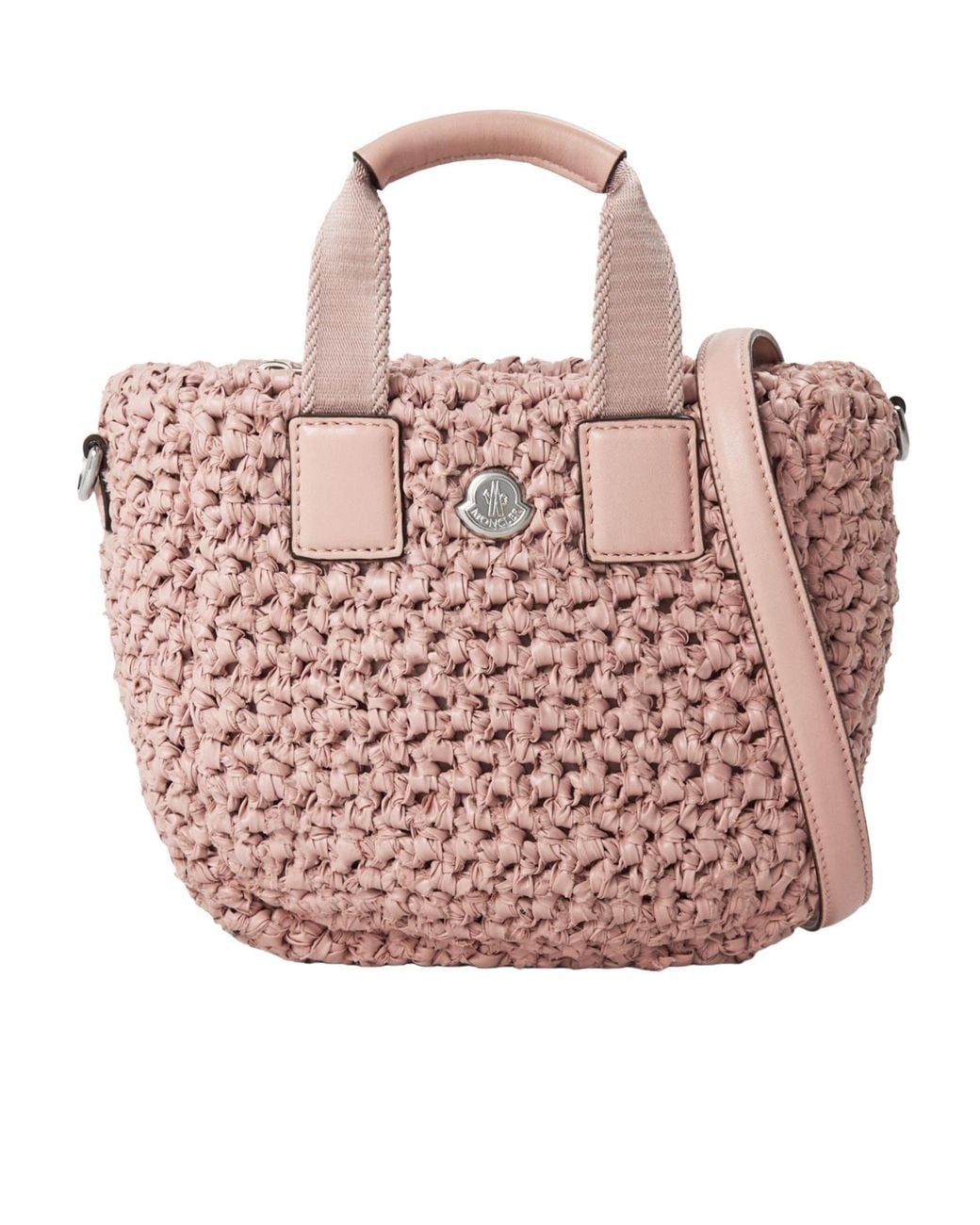 Moncler Pink Woven Handbag