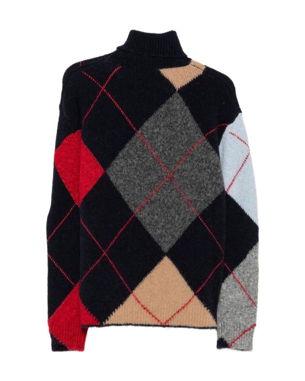 Semicouture Black Patterned High-Neck Sweater
