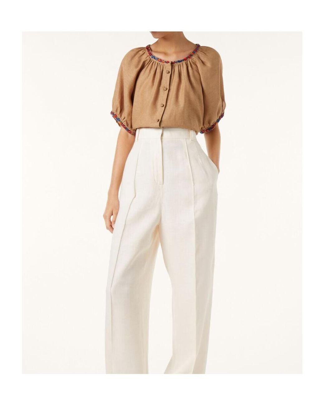 Loro Piana Brown Gritt Blouse