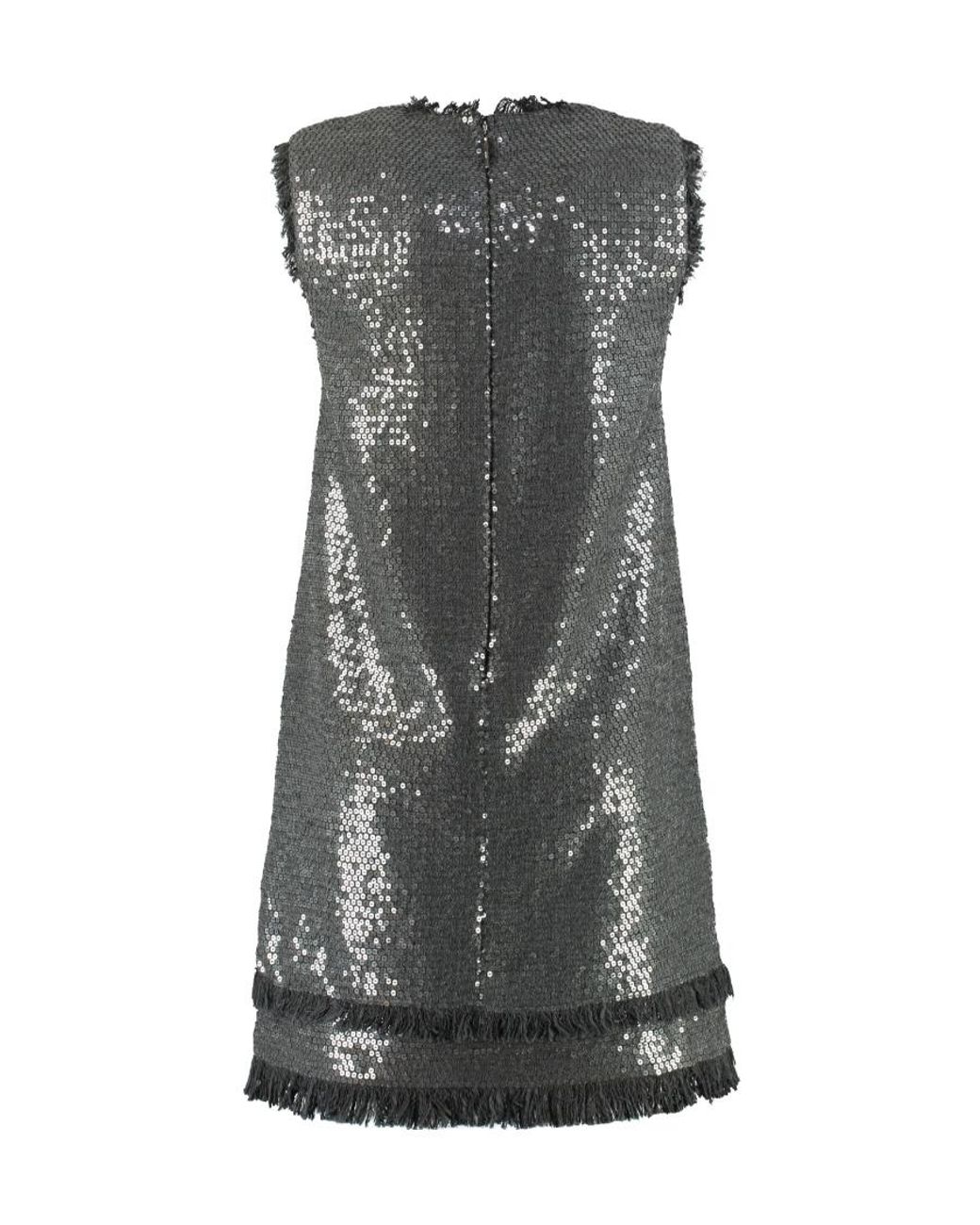 MSGM Gray Sleeveless Dress