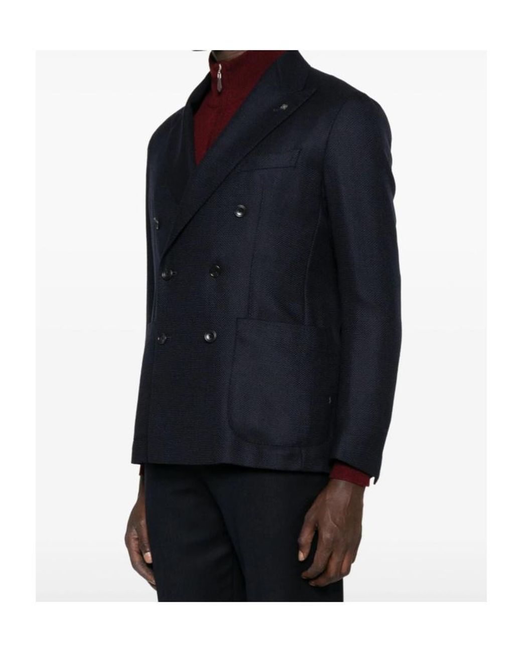 Tagliatore Blue Long-Sleeved Suit Jacket for men