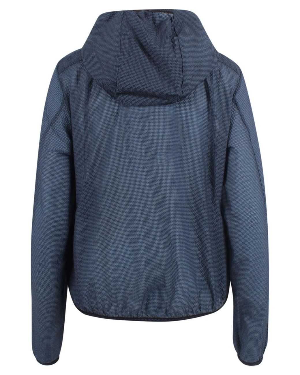 Moncler Blue Zip-Up Hooded Jacket