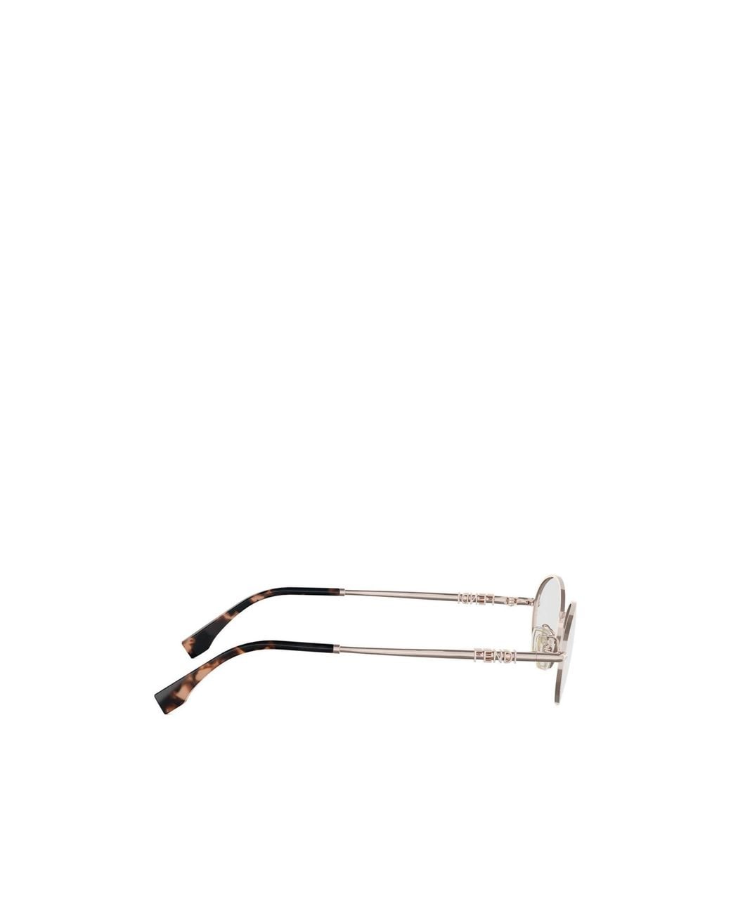 Fendi White Eyewear Oval Frame Glasses