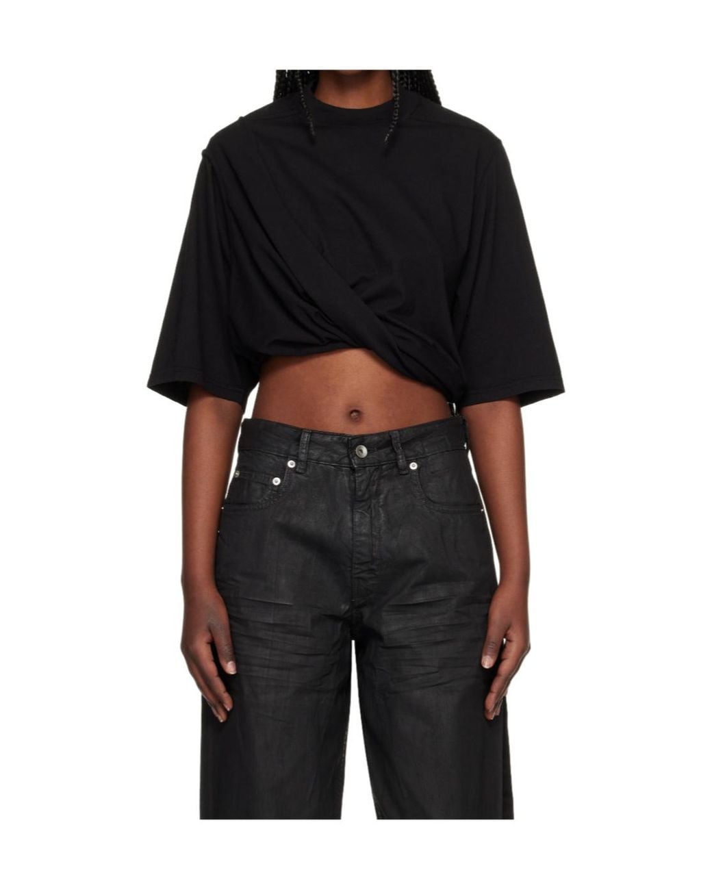 Rick Owens Black Short-Sleeved Crew Neck T-Shirt