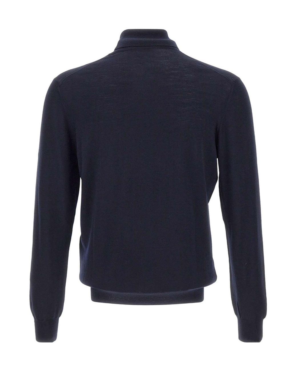 Gran Sasso Blue Ribbed-Knit Turtleneck Jumper for men