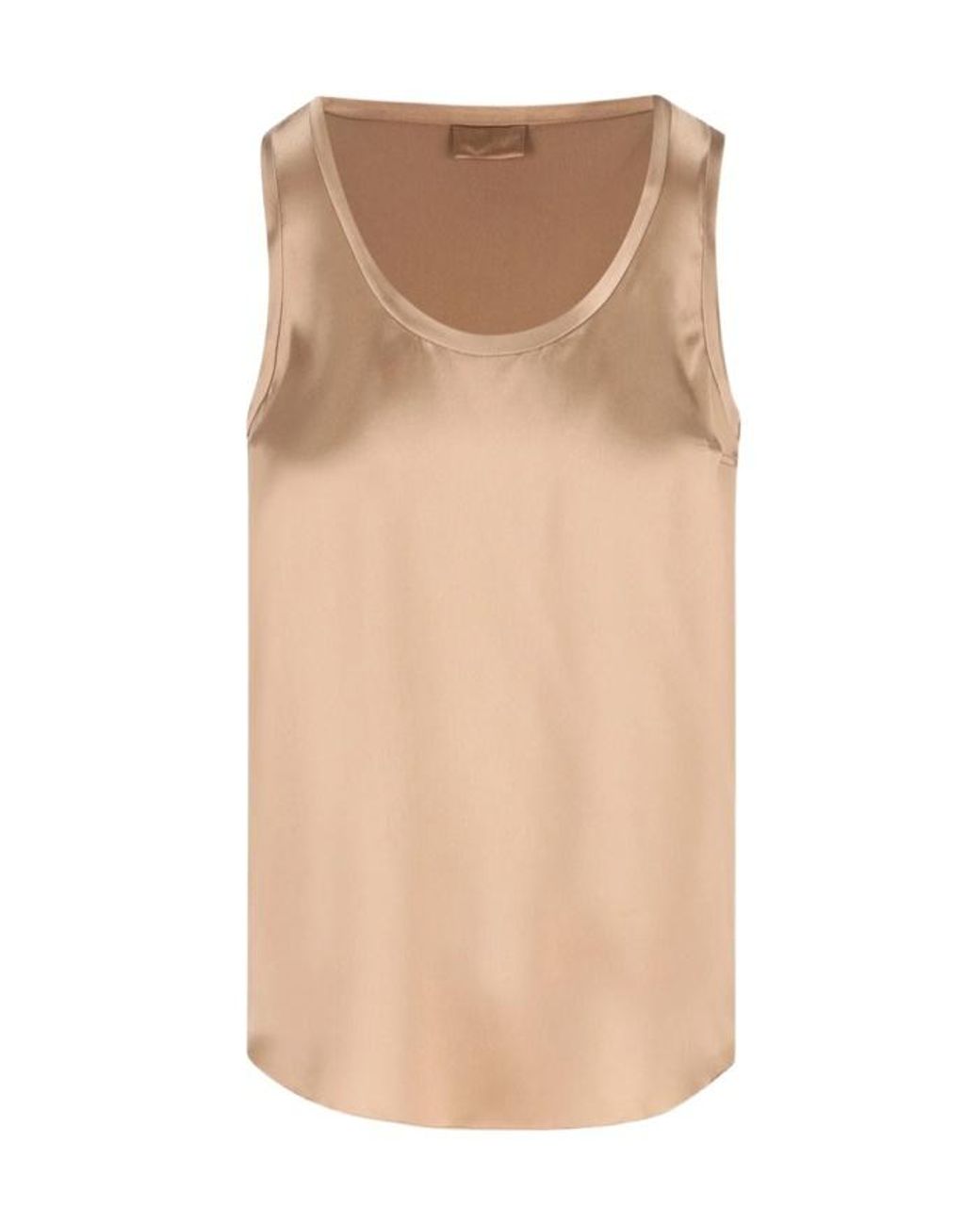 Brunello Cucinelli Natural Stretch Silk Tank Top