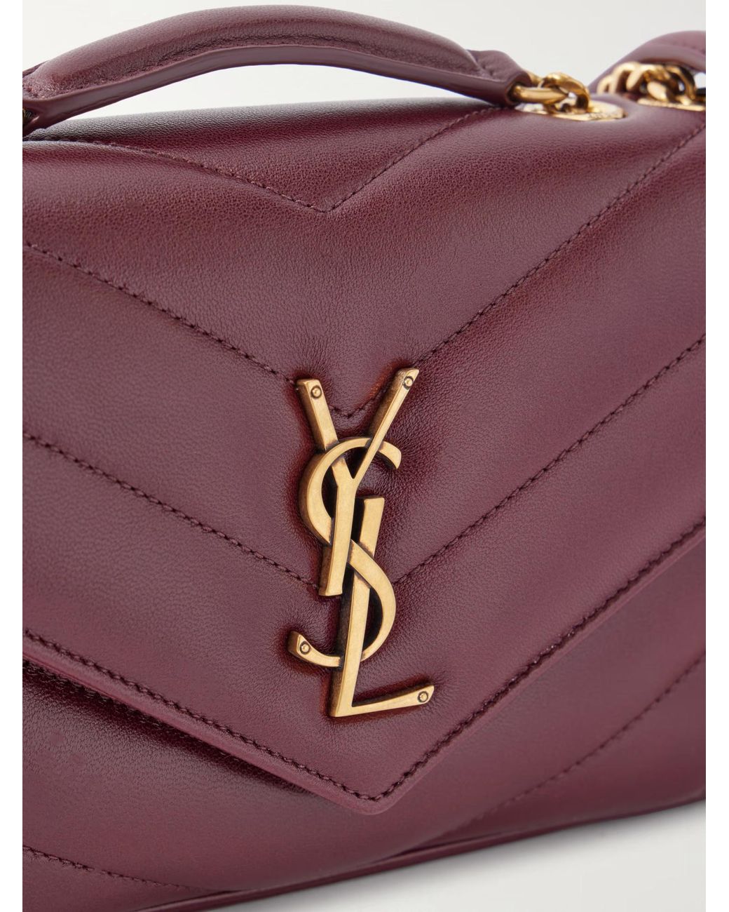Saint Laurent Purple Chain Shoulder Bag