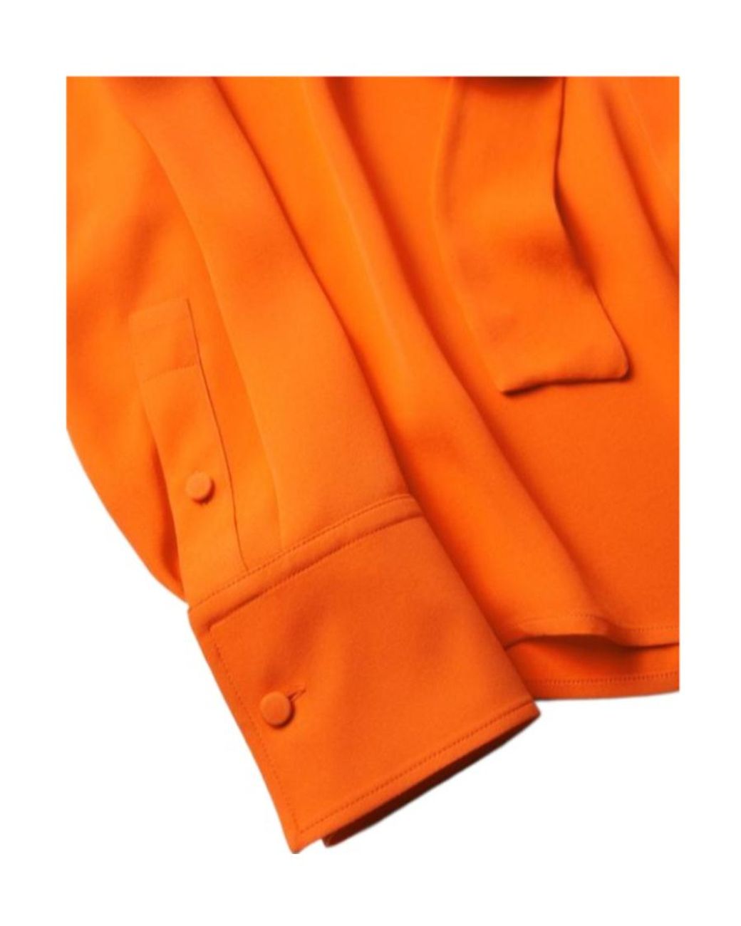 Valentino Orange Scarf Long-Sleeved Shirt