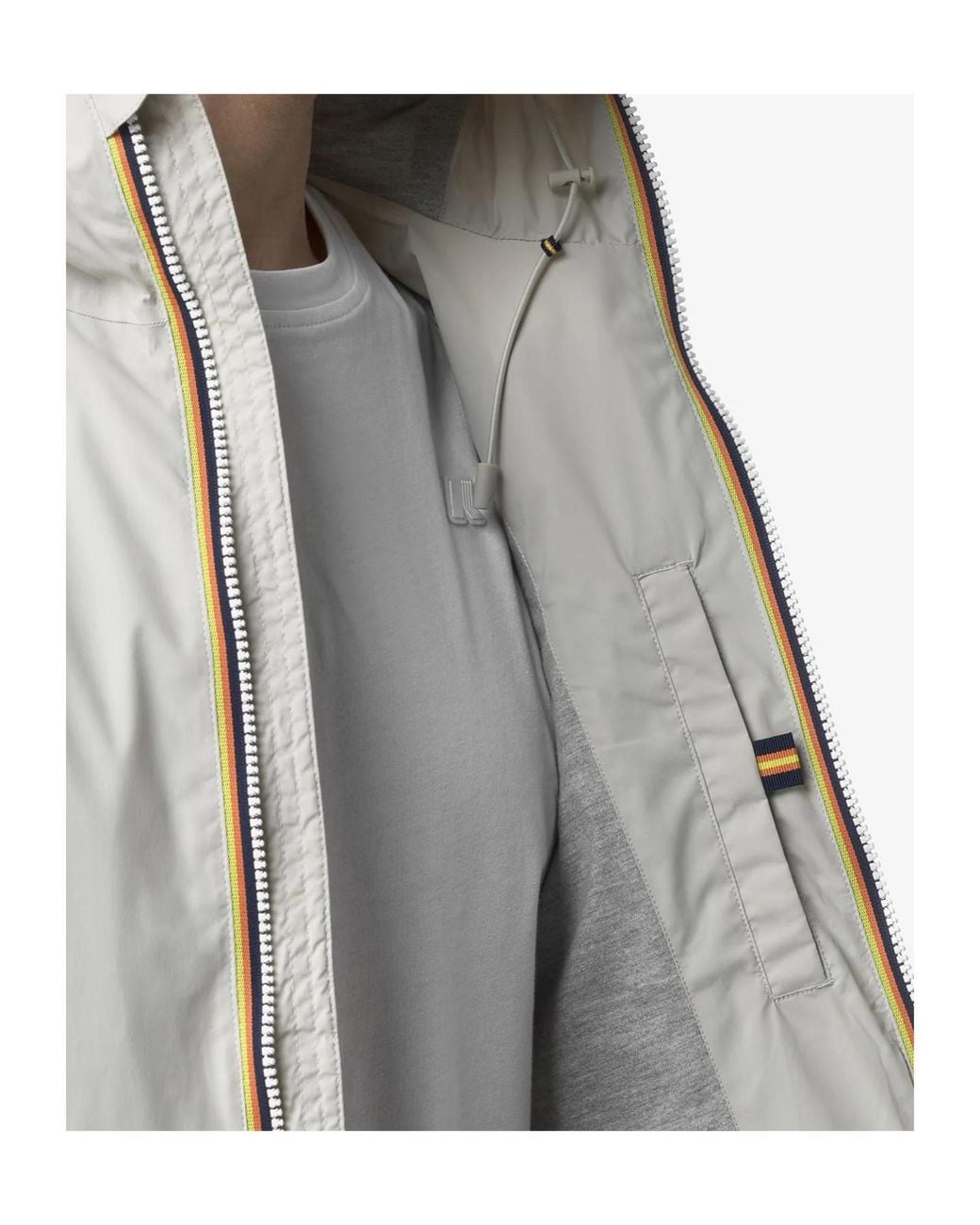 K-Way Gray Jack Hooded Zip-Up Jacket for men