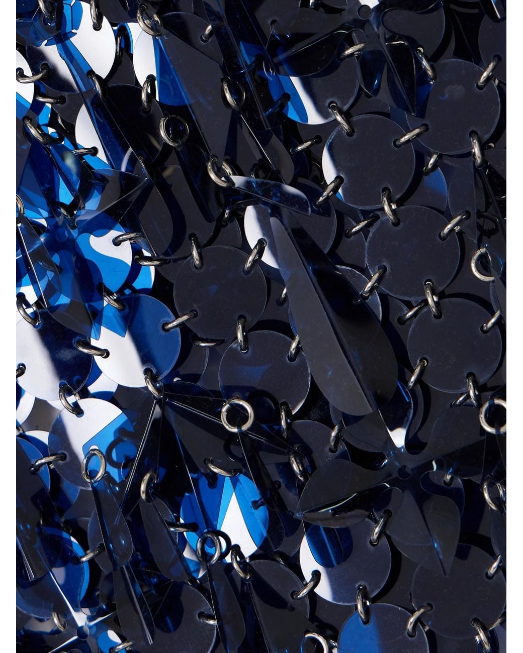 Rabanne Blue Assemblage Sequined Mini Skirt