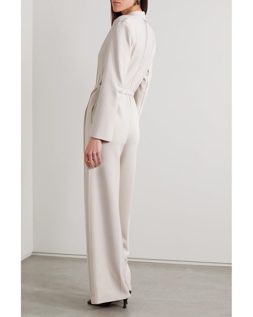 Norma Kamali White Stretch-Jersey Jumpsuit
