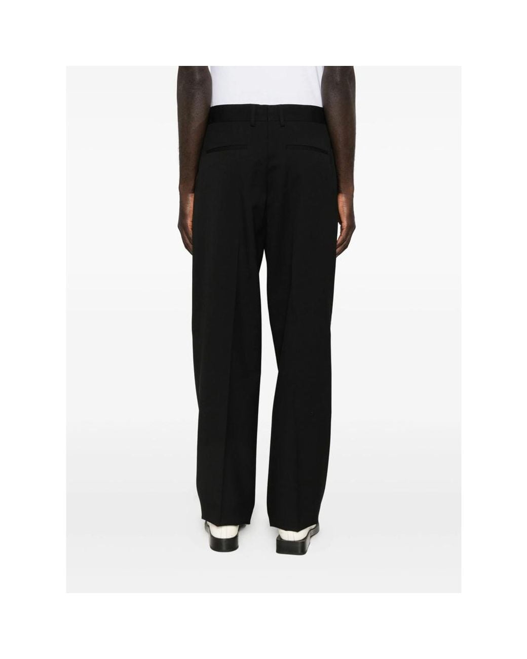 Fendi Black Tailored Straight-Leg Trousers for men