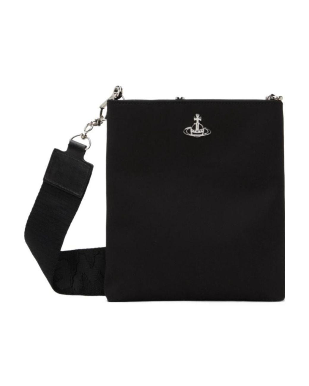 Vivienne Westwood Black Squire Square Cross-Body Bag for men