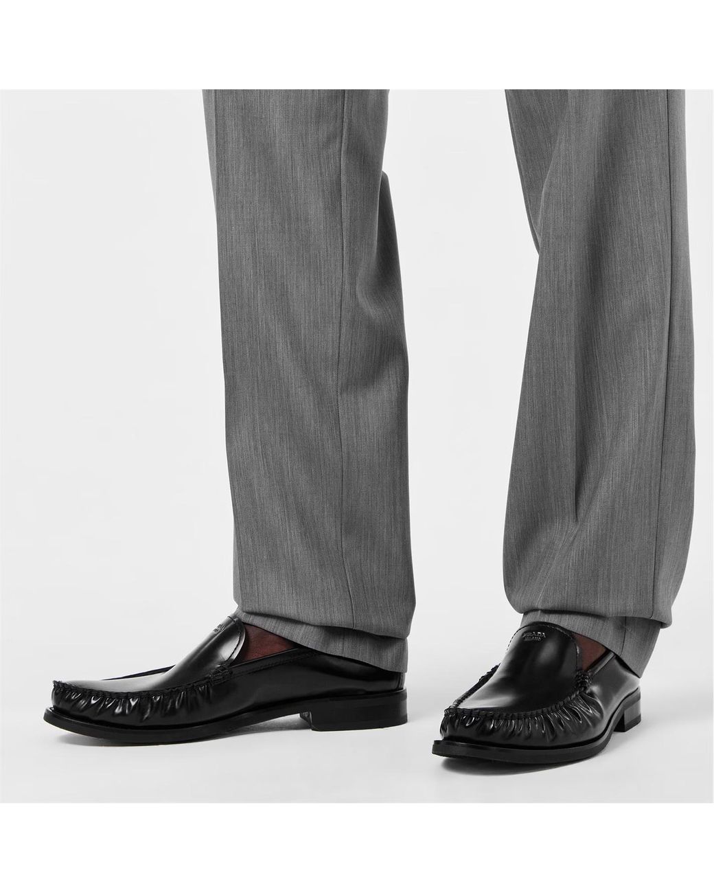 Prada Black Logo Loafers for men