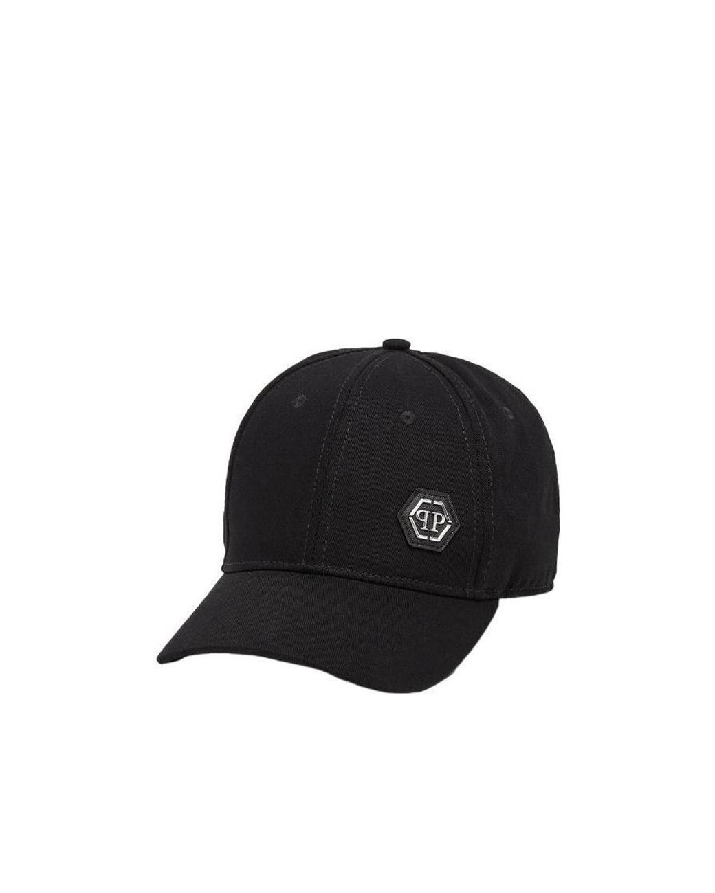 Philipp Plein Black Logo Details Baseball Hat for men