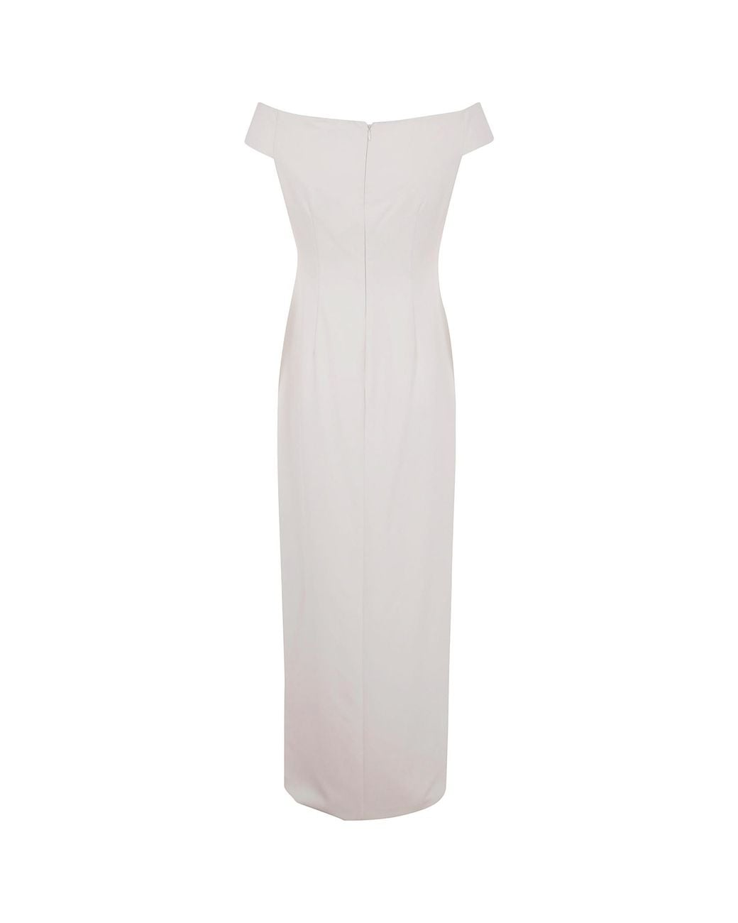 Ralph Lauren White Lauren Off-Shoulder Dress