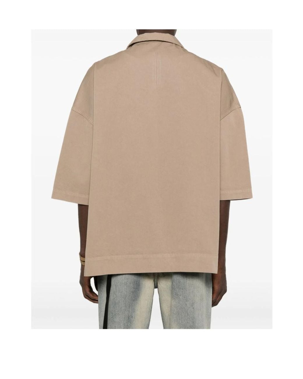 Rick Owens Natural Camicia Magnum Tommy Shirt for men