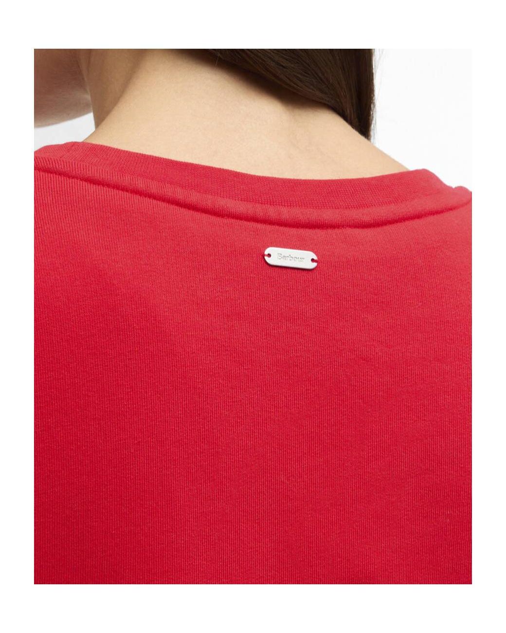 Barbour Red Logo Crew Neck Sweatshirt