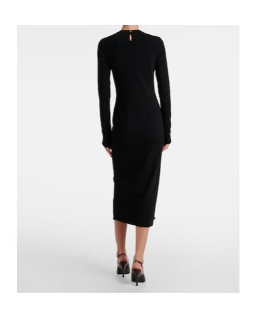 Stella McCartney Black Knitted Midi Dress