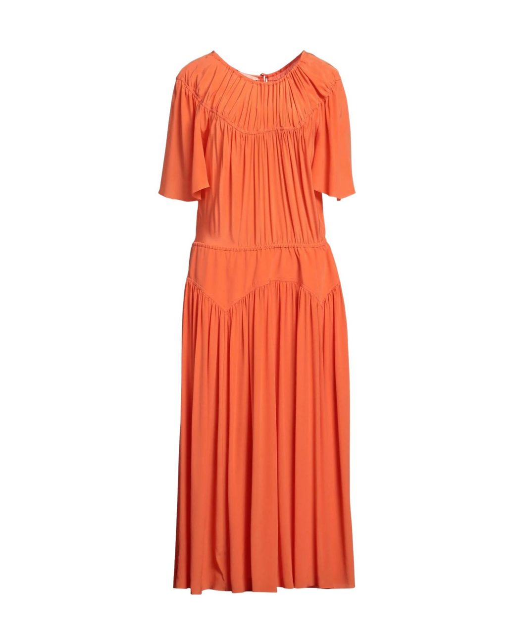 Marni Orange Solid-Colored Flare Skirt