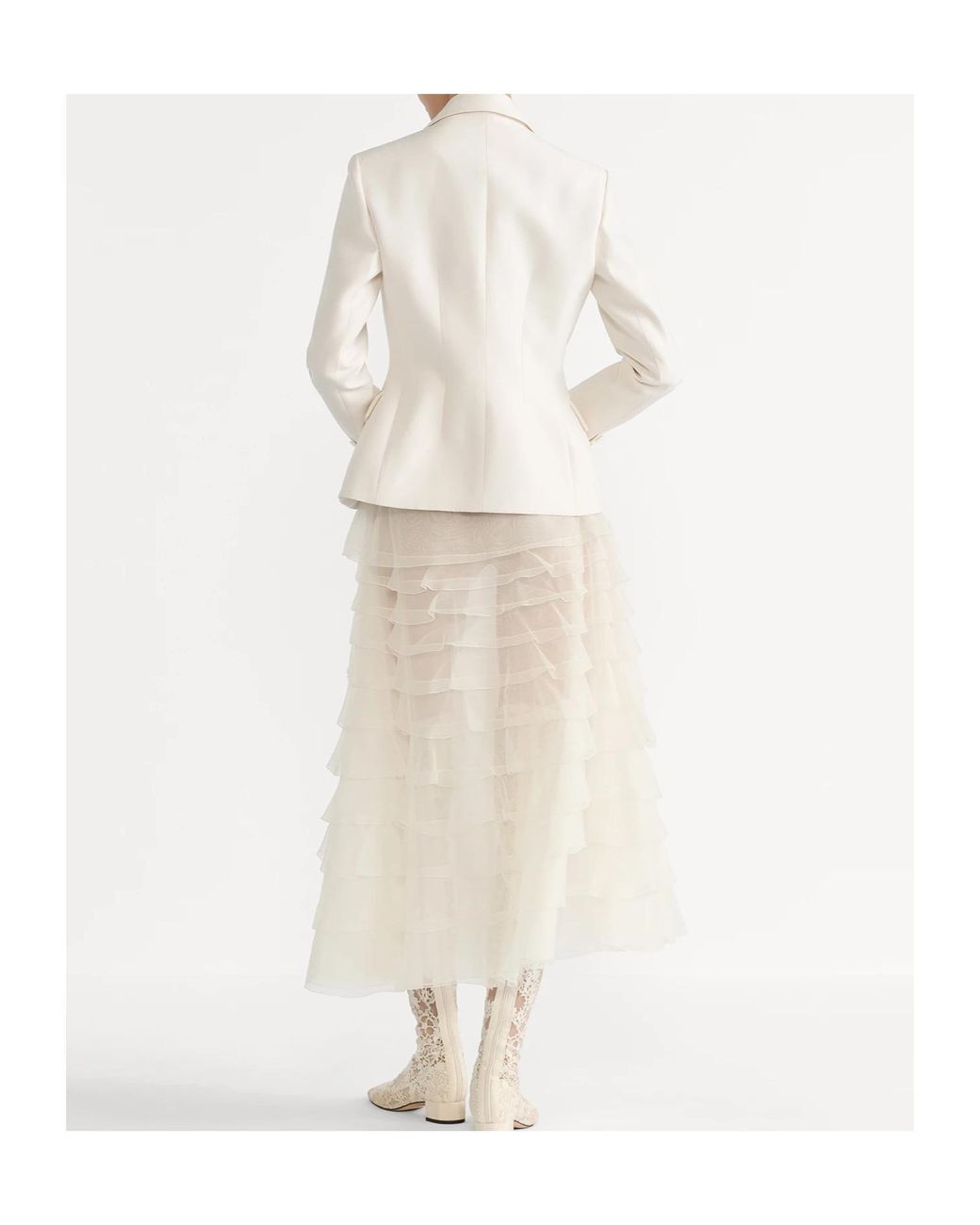 Dior White Fitted Jacket