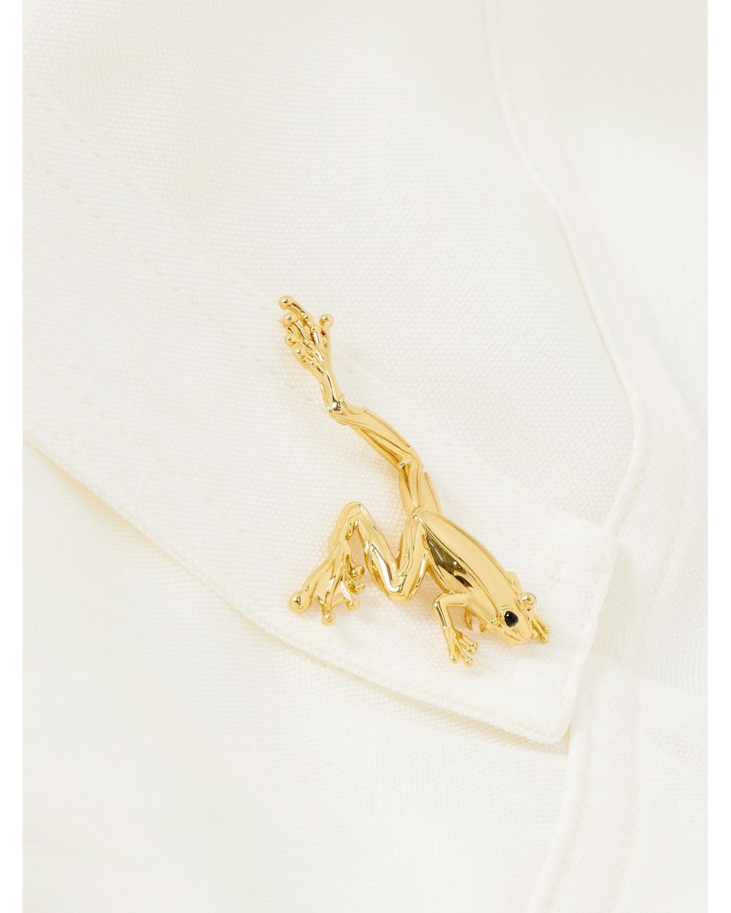Bottega Veneta Natural Frog Embellished Midi Dress