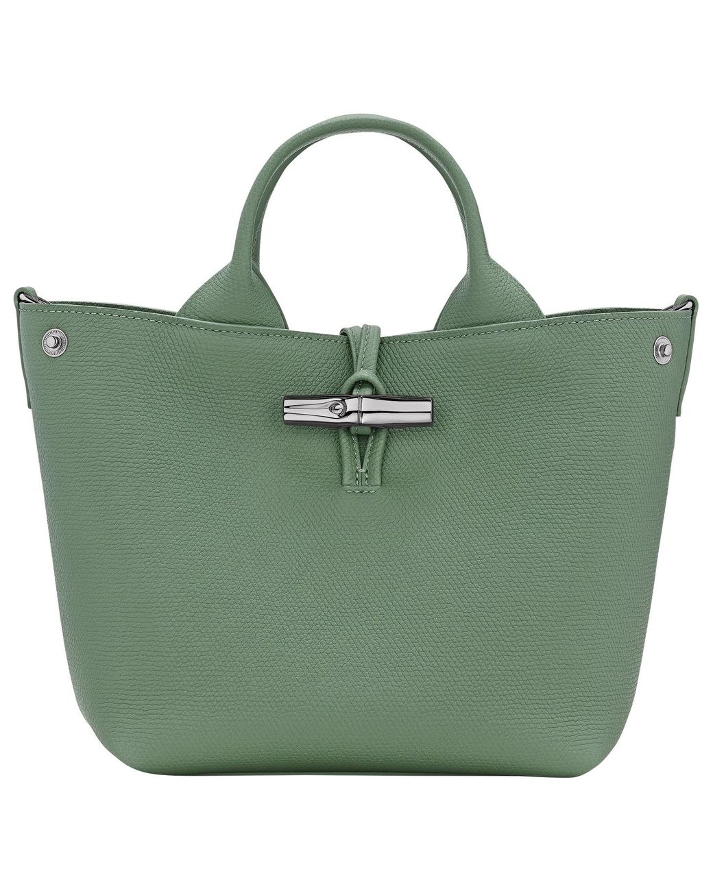 Longchamp Green Le Roseau S Top Handle Bag