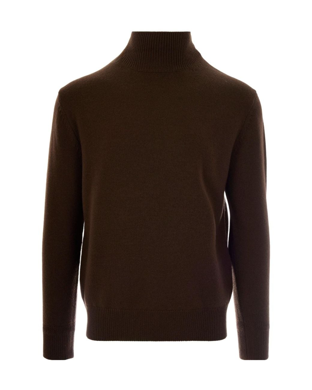 Paolo Pecora Brown Long-Sleeved Sweater for men